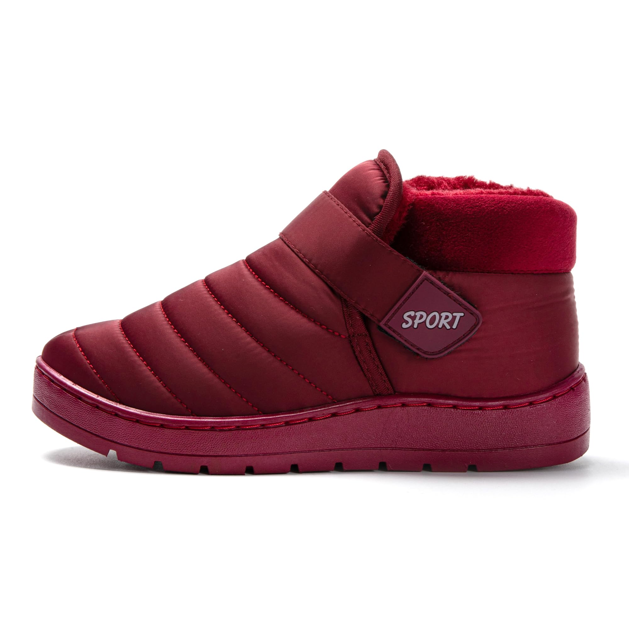JOMIX Pantofole Donna Stivali Invernali Ciabatte Chiuse Calde da Casa Scarpe Mocassini da Inverno Babbucce Pelose Comode Chiusura a Strappo Regolabile