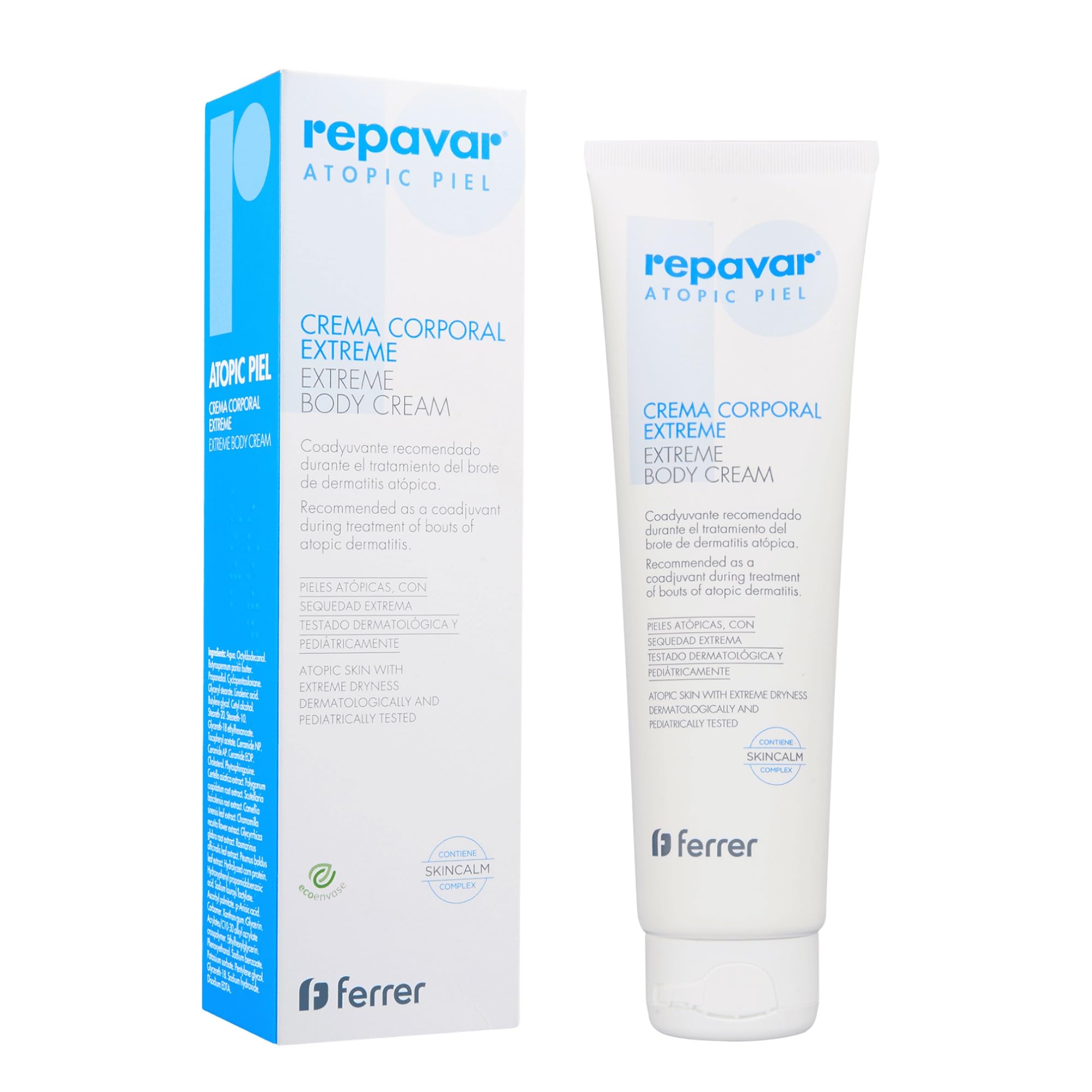 Repavar Atopic Piel - Crema Corporal Extreme para Aliviar la Resequedad Intensa - Para Pieles Atópicas, Secas y Muy Secas - Ideal para Tratar los Brotes - 150 ml