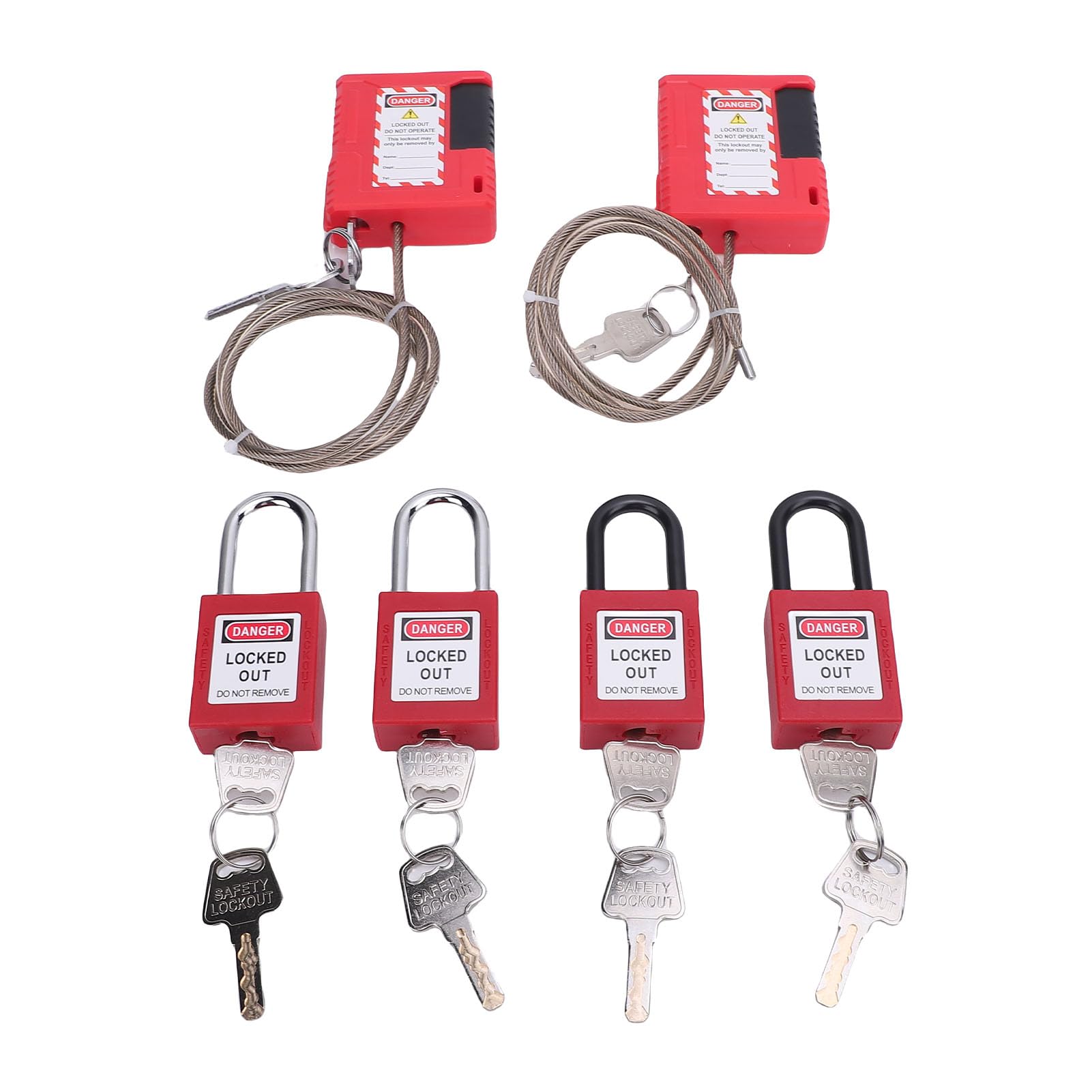 Kit de Etiqueta de Bloqueo Eléctrico, Kits de Etiqueta de Bloqueo para el Cumplimiento de OSHA con HAPS, Bloqueadores de Interruptores de Circuito Universal, Etiqueta Loto,