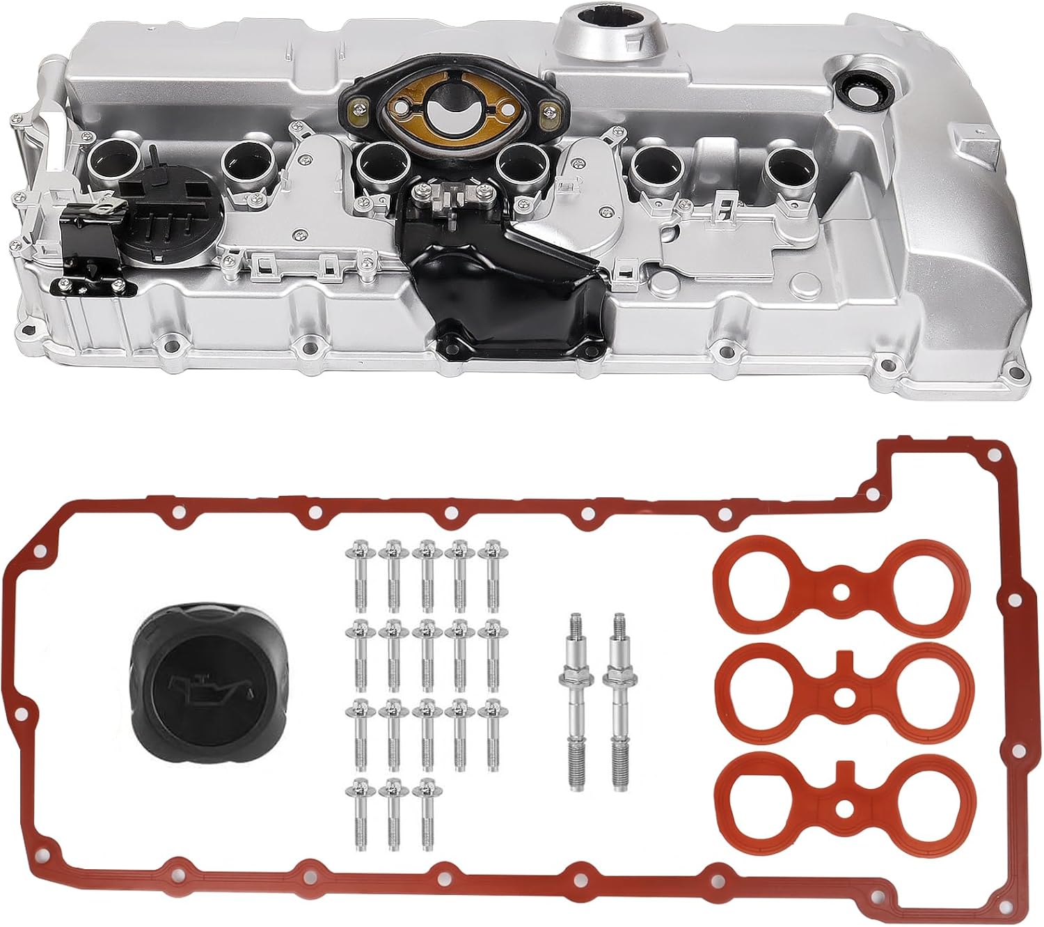 Upgrade Aluminum Valve Cover Kit 11127552281 Compatible