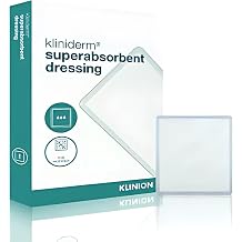 Kliniderm Superabsorbent Dressings 10cm x 15cm   Ideal for Chronic & Acute Wounds, Hypoallergenic, Non-Adhesive, and Easy to Use for Wound Care   Pack of 10