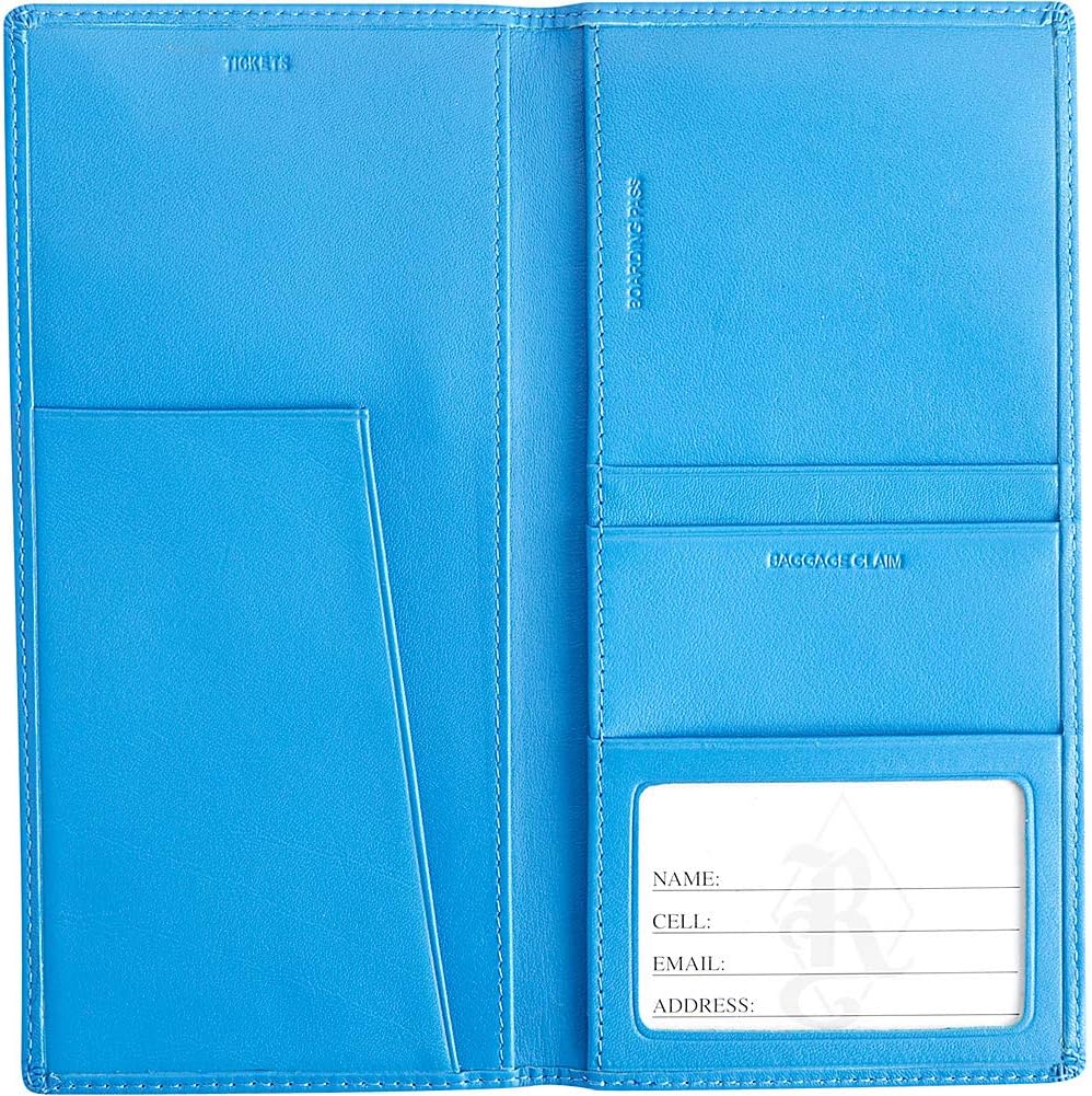 Royce Leather RFID Blocking Passport Document Organizer (Carnation Pink)
