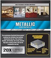 Vista 5 de Kit de piso para cochera de aspecto metálico de bala de plata Rust-Oleum RockSolid., 0, Paquete de 1, Gris metálico