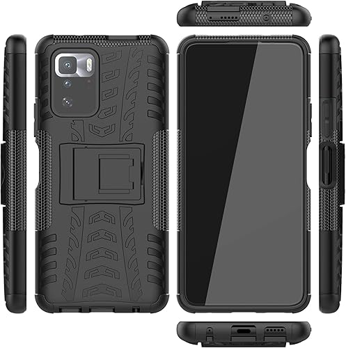Miniatura 2 de Funda para Xiaomi Redmi Note 10 Pro 5G, Funda para Xiaomi Poco X3 GT 5G 21061110AG Case 2 en 1 con Kickstand Cases Cover Negro