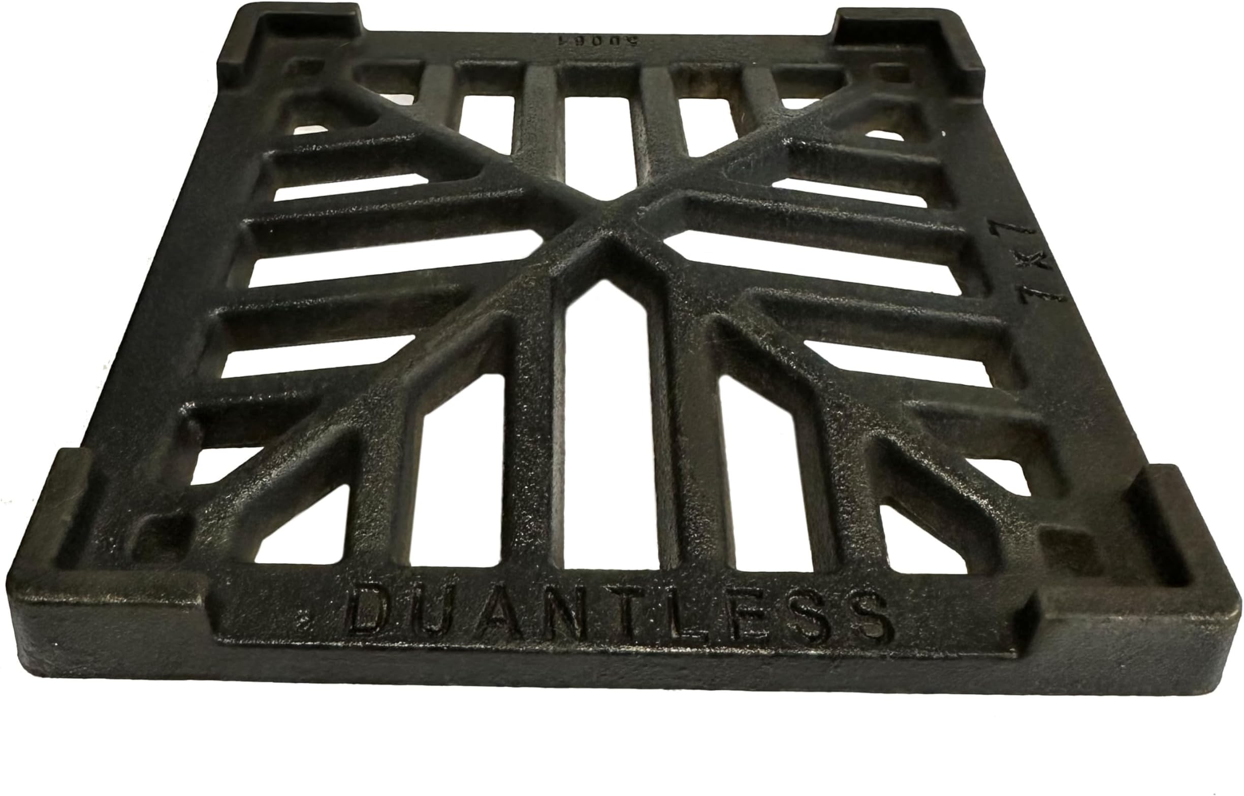 7" x 7" 178mm x 178mm 13mm Thick Square Cast Iron Gully Grid/Grate Heavy Duty Drain Cover Black Satin Finish.