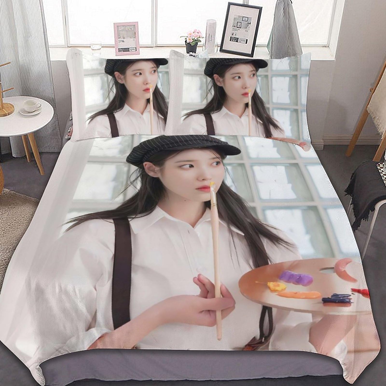 Amazon.co.jp: Iu (4) 寝具 3ピース 複数のサイズ オールシーズン 