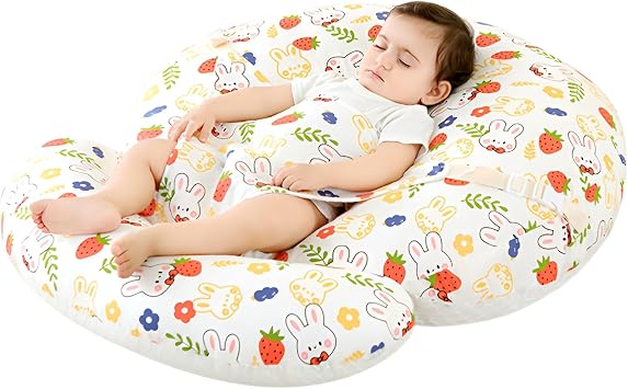 Anti-Spitting Cushion Nursing Pillow Newborn Multifunctional 2-in-1 Incline Pillow + Foot Pillow Ergonomic Design Nursing Posture Support Sleep Support Baby Pillow Integrated Safety Material