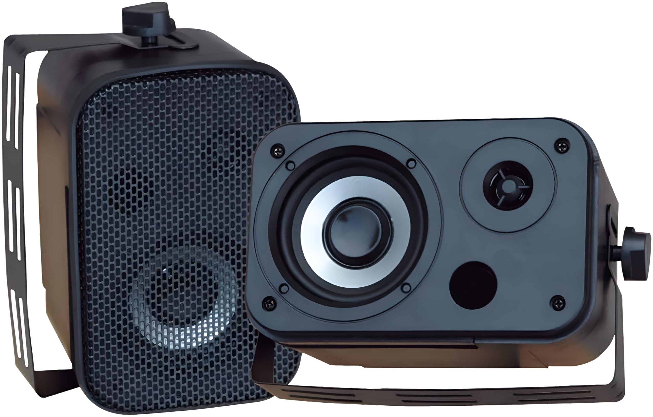 Pyle par de altavoces marinos, Woofer de 3.5", Tweeter 1, Potencia de 300V Montaje en pared, Techo, Interiores, Exteriores