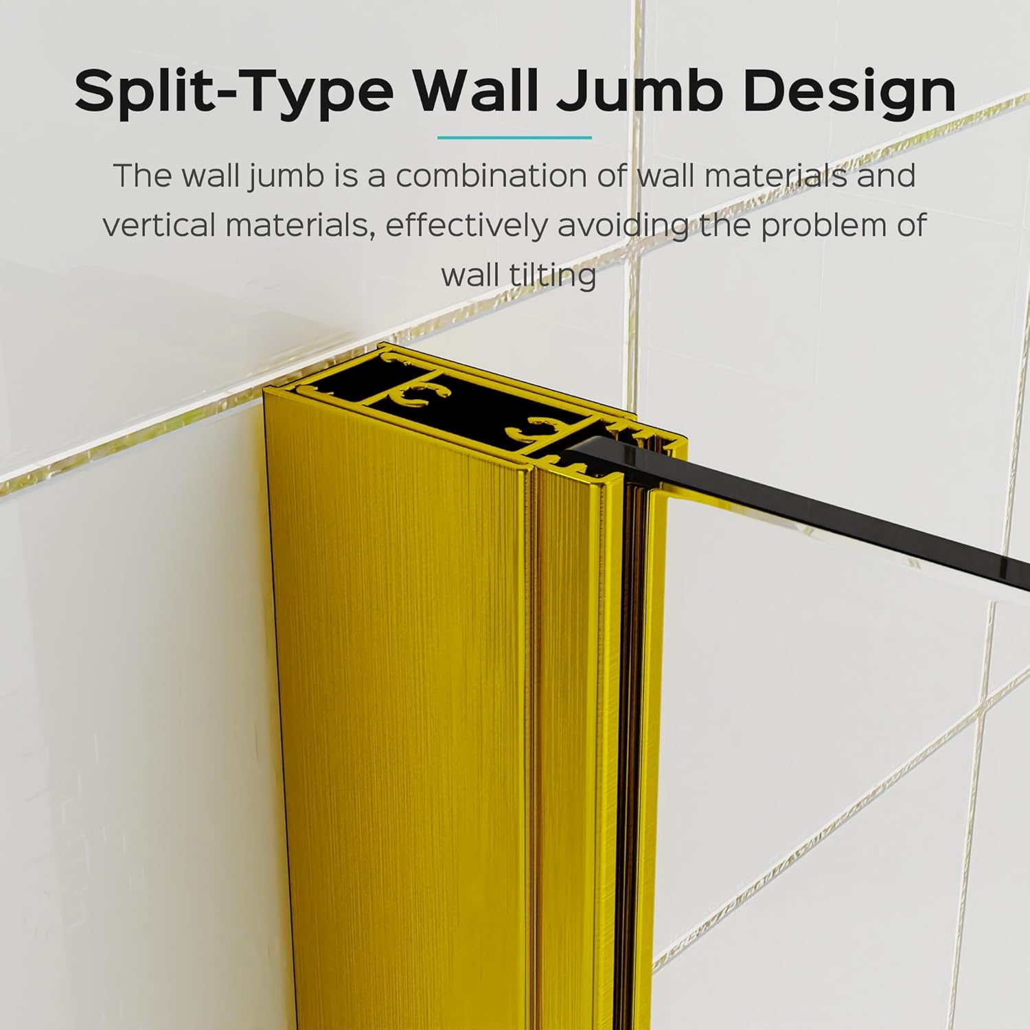 34 in/43 in. W * 58 in. H Frameless Folding Shower Doors for Bathtub, 1/4" (6mm) Thick SGCC Tempered Glass Door, Bathroom Pivot Tub Glass Door (Brushed Gold, 43" W)