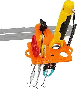 Kayak Fishing Tool Holder,Track Mounted Organizer for Knife Holder,Multi-Purpose Expansion Board No-Drill Installation Orange