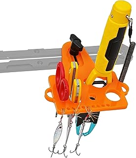 Kayak Fishing Tool Holder,Track Mounted Organizer for Knife Holder,Multi-Purpose Expansion Board No-Drill Installation (Orange)