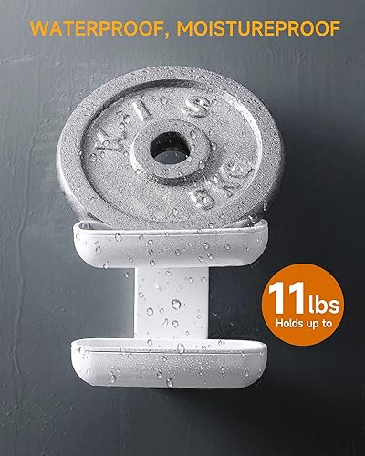 Miniatura 7 de PEISAINOX Soporte de barra de jabón para pared de ducha, jabonera adhesiva sin perforaciones para ducha, baño, bañera, cocina, montaje en pared,