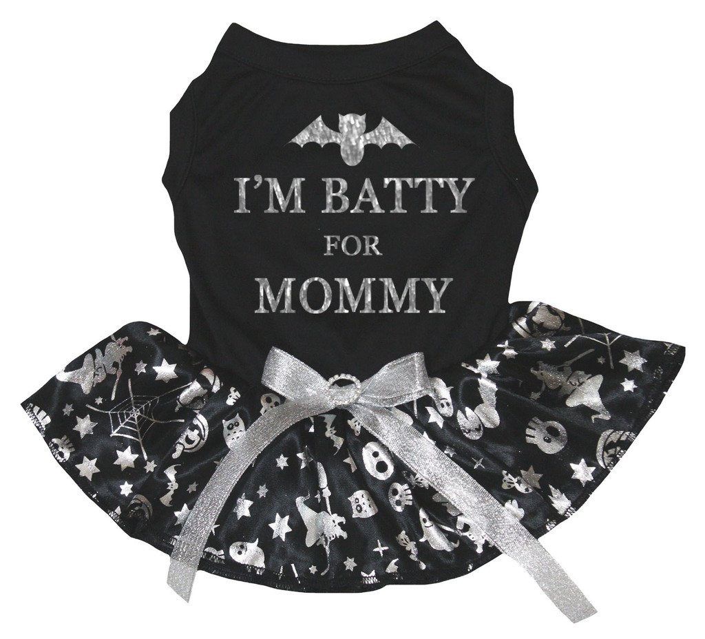 Robe de chien tutu noir citrouille vêtement chiot imprimé humoristique