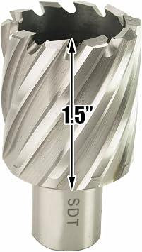 KCY-48-2WDO 1.8in. Magnetic Drill Press with 1700W Variable Speed Motor Weldon Shank 7 Piece 1in. Cut Depth Annular Cutter Kit