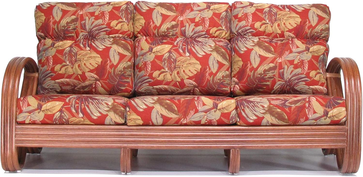 Walnut Rattan Living Room Furniture Sofa Couch (Choice of Fabrics) (#1790AW) (Is…