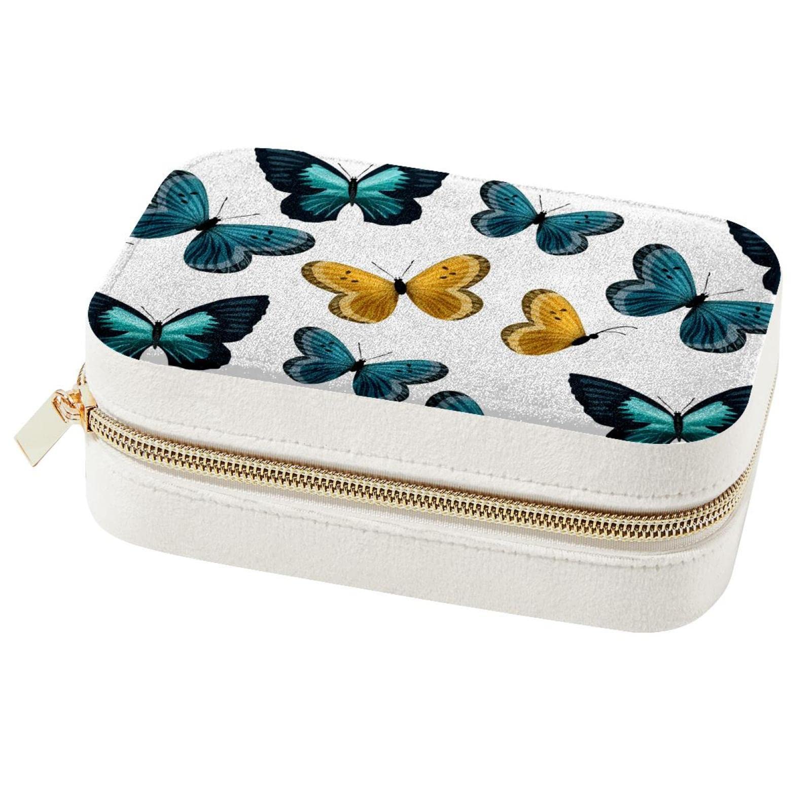 Boîte à bijoux de voyage pour cadeau demoiselle d'honneur coffret papillon