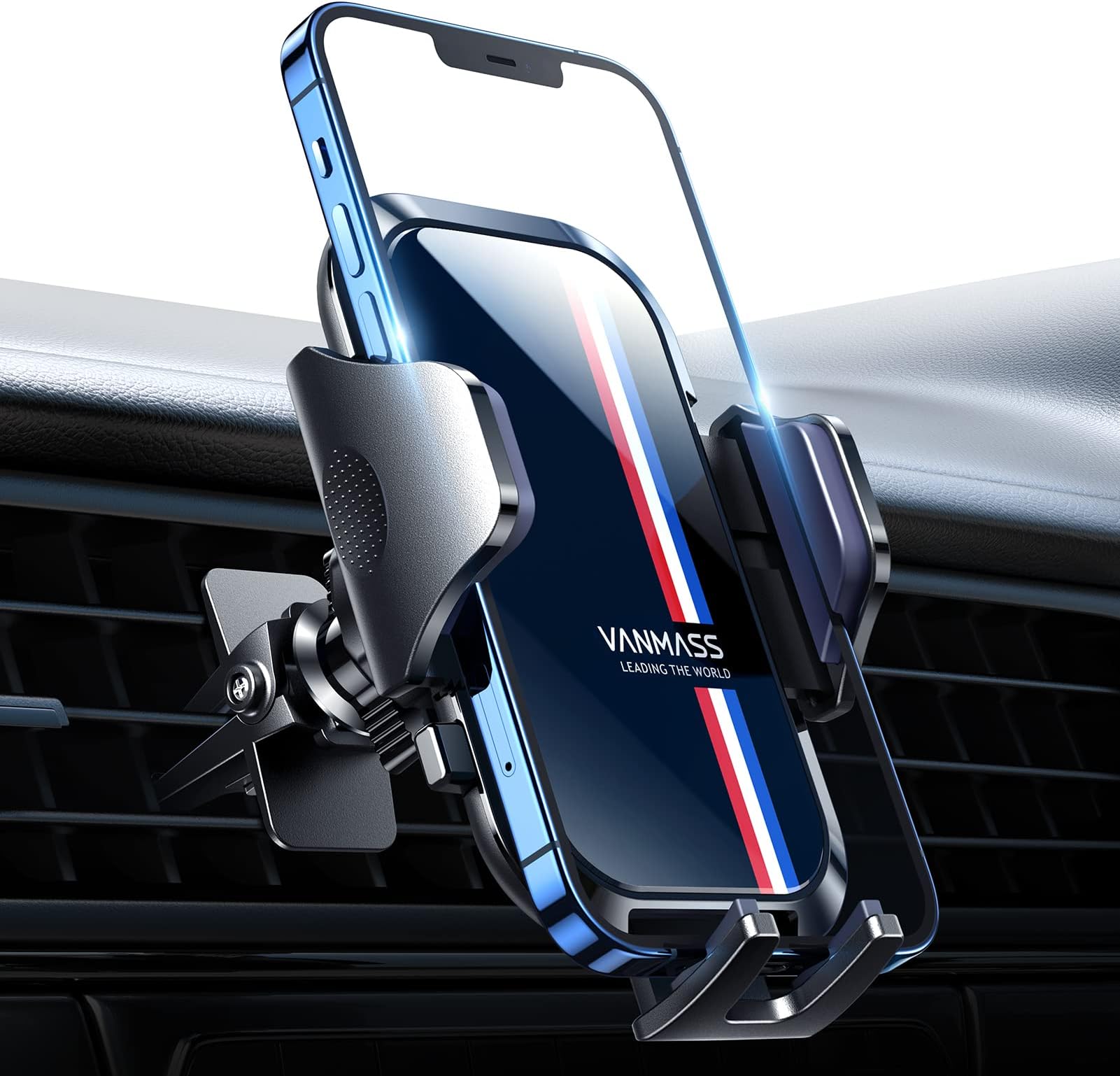 VANMASS Newest Car Phone Holder Air Vent Mount [Rock Solid] Mobile Phone Holder for Car Accessories Automobile Cradle Mount Universal for iPhone 14 13 12 Pro Max Samsung Xiaomi Pixel [fit 99% Car]