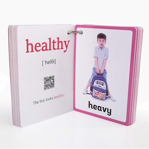 Miniatura 8 de Zwttey - Juego de 46 adjetivos para niños, tarjetas flash en inglés, tarjeta de bolsillo, educativa, aprendizaje de juguetes para bebés, para niños