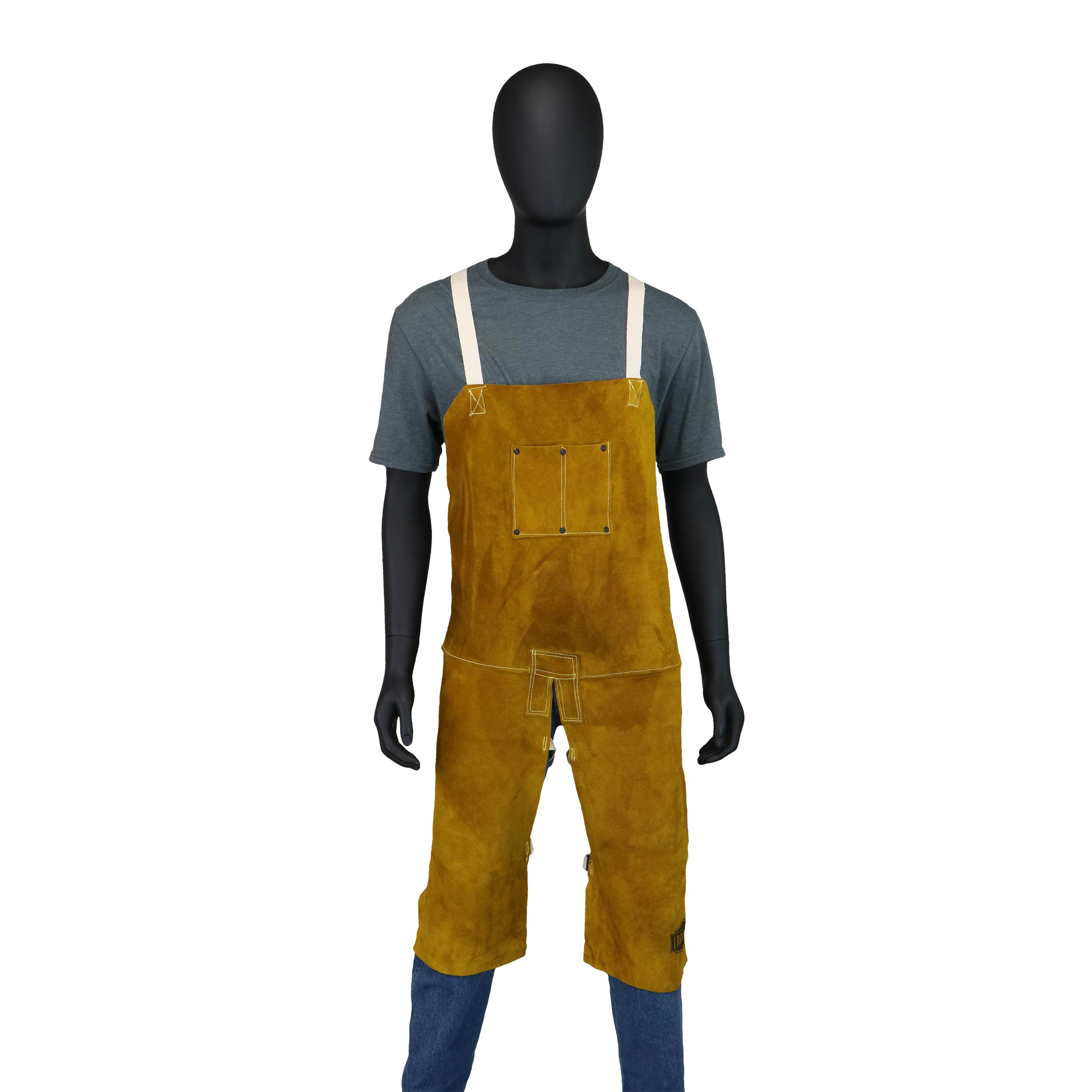 Ironcat 7011 - Delantal de piel de vaca resistente al calor, 24" Width x 36" Height, canela, 1