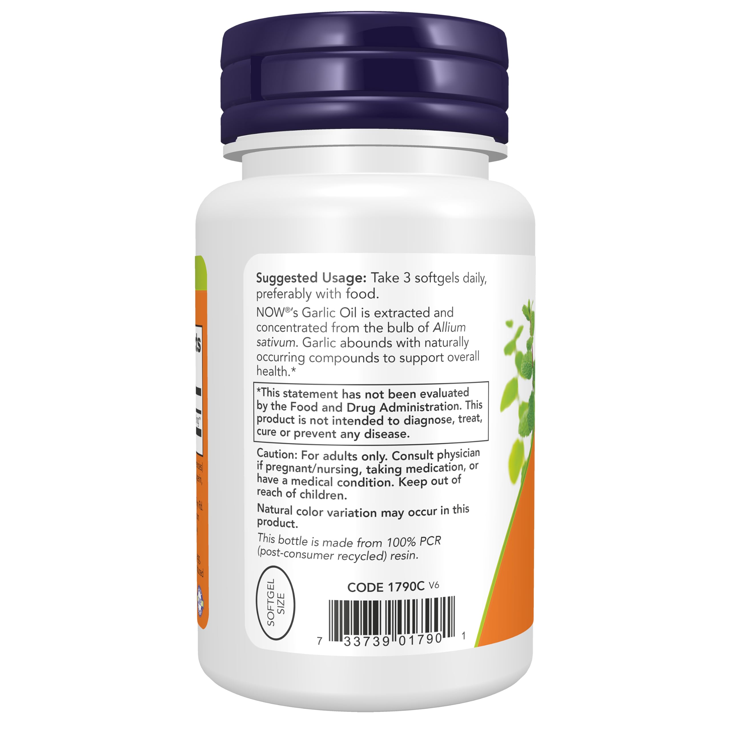 Now Supplements, Garlic Oil Concentrate, 100 Softgels — Amazon image 3