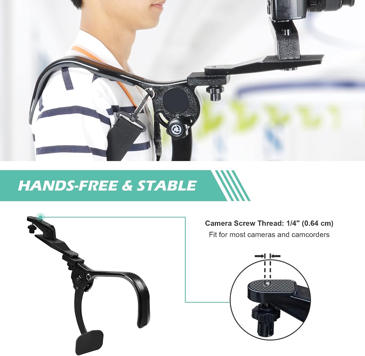 AW Shoulder Body Mount Support Pad Stabilizer for Video DV Camcorder HD DSLR DV Camera for Video Shooting