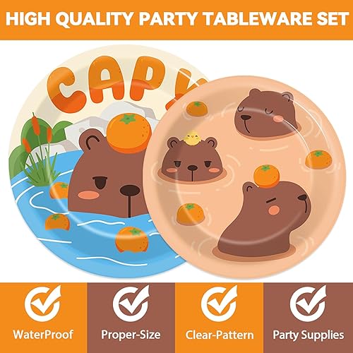 Miniatura 122 de 96 piezas de suministros de fiesta de cumpleaños florales de cumpleaños, platos de papel, servilletas, flores de oro rosa, decoraciones de fiesta