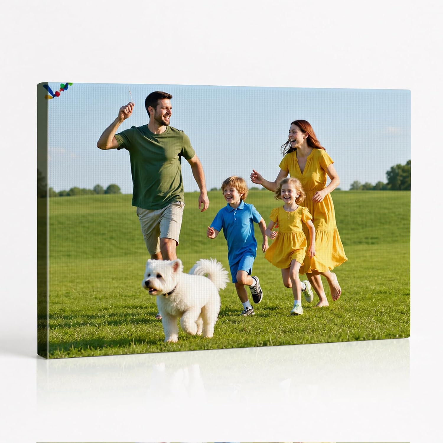Custom Canvas Prints with Your Photos – Personalized Photo Print, Turn Your Picture into Stunning Wall Art, Framed Portrait Canvas Decor, Ready to Hang, Waterproof & Fade Resistant, Gift for Family, Couples & Home Decor， Vertical