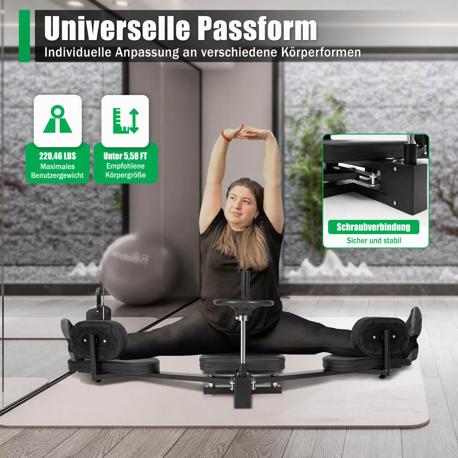 Beinspreizer Professional Spagattrainer Beindehnungstrainer Flexibilität Dehnen 180-Grad-Streckung Leg Stretcher Stretching Machine
