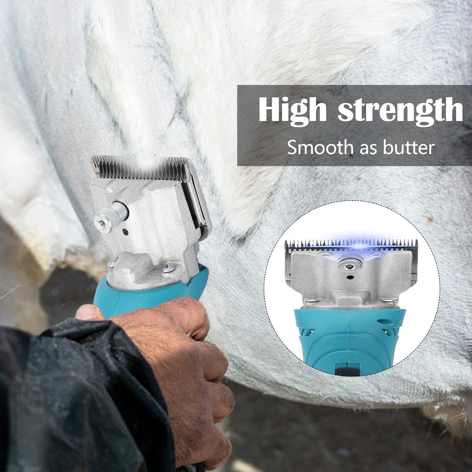 Tondeuse Makita sans fil, 6 vitesses, 35 dents Pour poils de vache, mouton, cheval