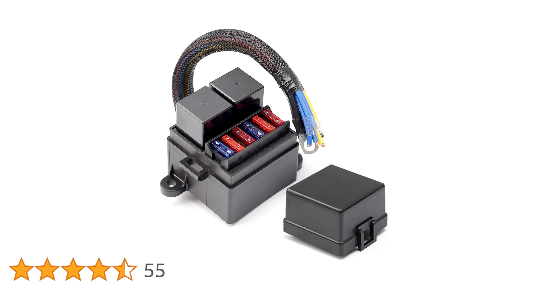 Amazon.co.jp: 配線済みヒューズリレーボックス リレースロット2個と