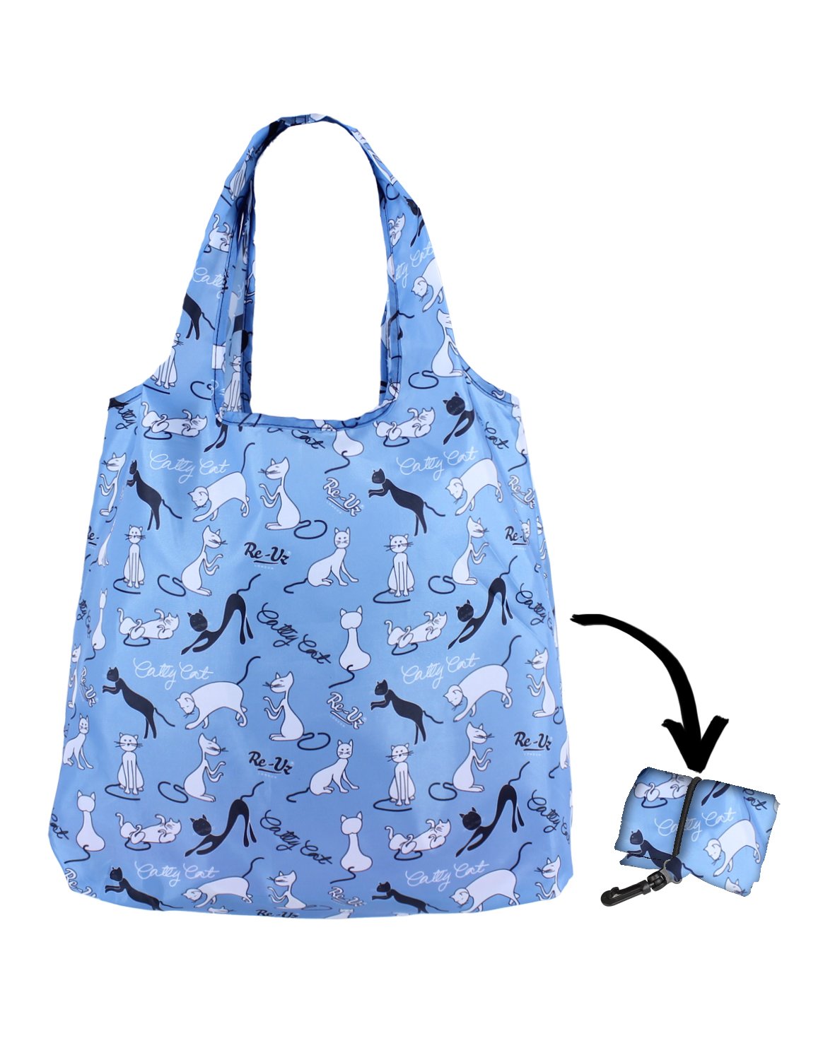 Re-Uz Lifestyle Shopper Foldable Reusable Shopping Grocery Bag - Catty Cat