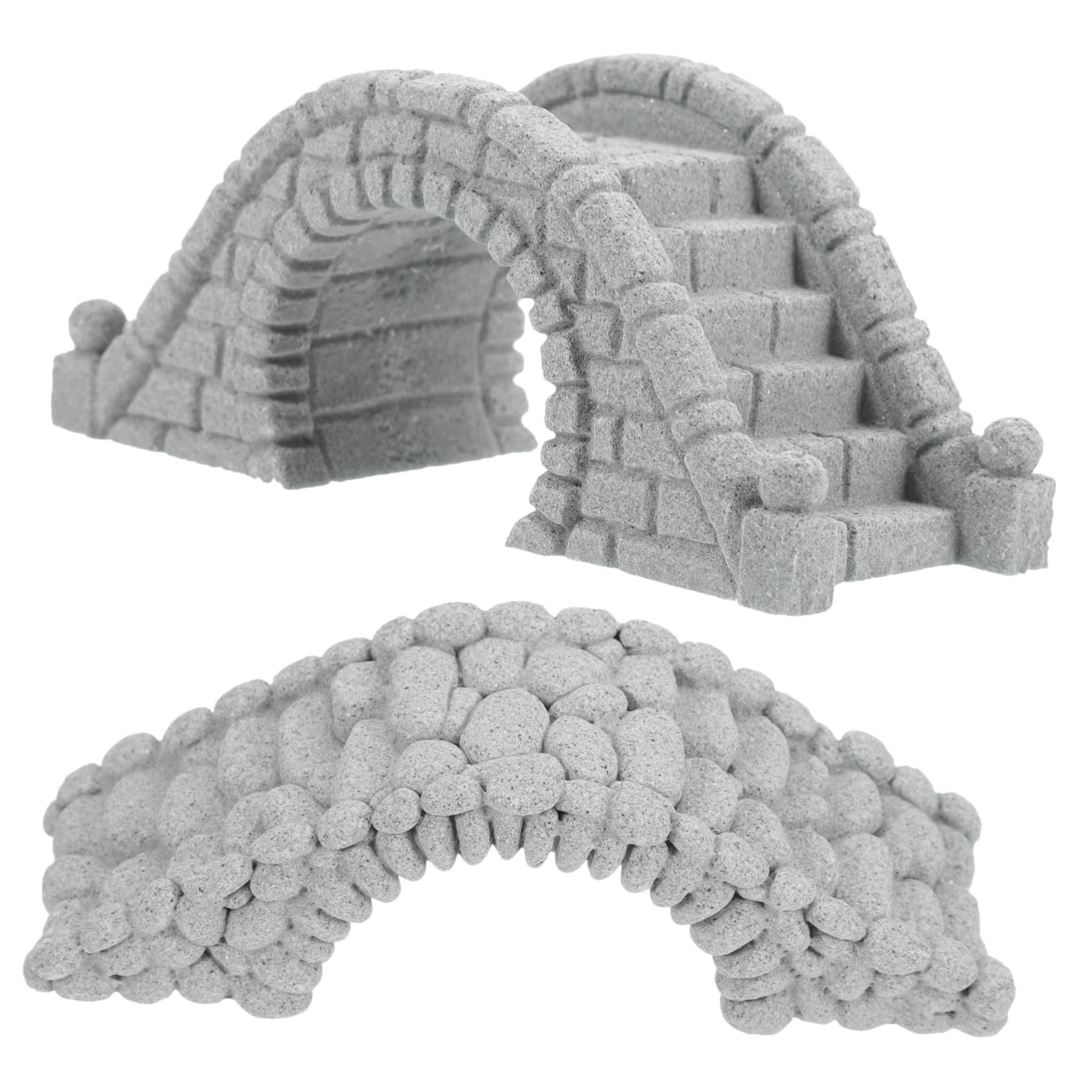 PRETYZOOM 5 Juegos Puente De Piedra Micro Paisaje Puente del Paisaje del Acuario Adorno De Pecera Decoración Pecera Puente del Acuario Adorno De Puente Submarino Grey 2 Piezas * 5