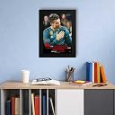DmcreativityCraft Cristiano Ronaldo Poster Motivational Quotes Wall Frames Framed Messi Posters for Office, 9.5 x 12.5 Inches, with 1 inch Black Photo Frame, Study Decoration Set of 2 gallery image