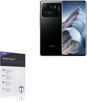 BoxWave Screen Protector Compatible with Xiaomi Mi 11 Ultra - ClearTouch ImpactShield (2-Pack), Impenetrable Screen Protector Flexible Film