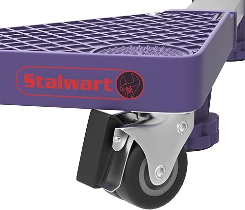 Miniatura 4 de Carretilla multiusos con 4 pies, ruedas giratorias de bloqueo, niveles y base ajustable para mover lavadora, secadora, electrodomésticos, capacidad