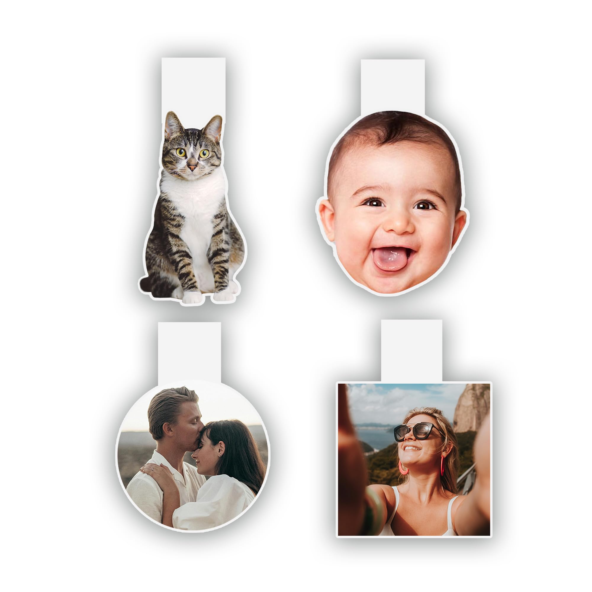 Personalized Photo Bookmark - Custom Magnetic Bookmark for Women Men Kids -Personalized Book Clips for Book Lover, Gift for Mother, Friend-1Pcs