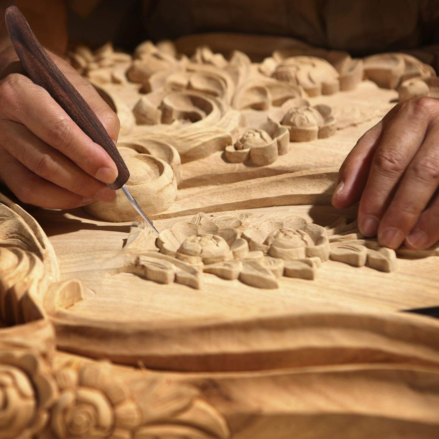 Juego de Cuchillos para Tallar Madera, Juego de Herramientas de Tallado para Carpintería de Bricolaje y Tallar Oficios para Carpintero, ideal para Principiantes y Profesionales Escultores