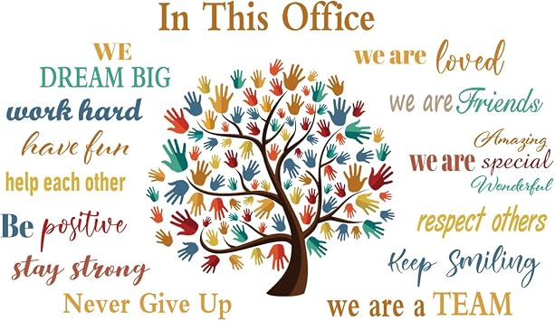 Office Inspirational Quotes Wall Sticker Decor Motivational Teamwork Wall Stickers Positive Lettering Company Art We Are A Team Wall Decoration
