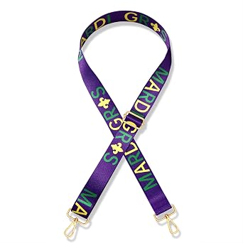 Mardi Gras Purse Strap Replacement Mask Fleur De Lis Purse Strap Purple Crossbody Bag Strap Parade Party Favors
