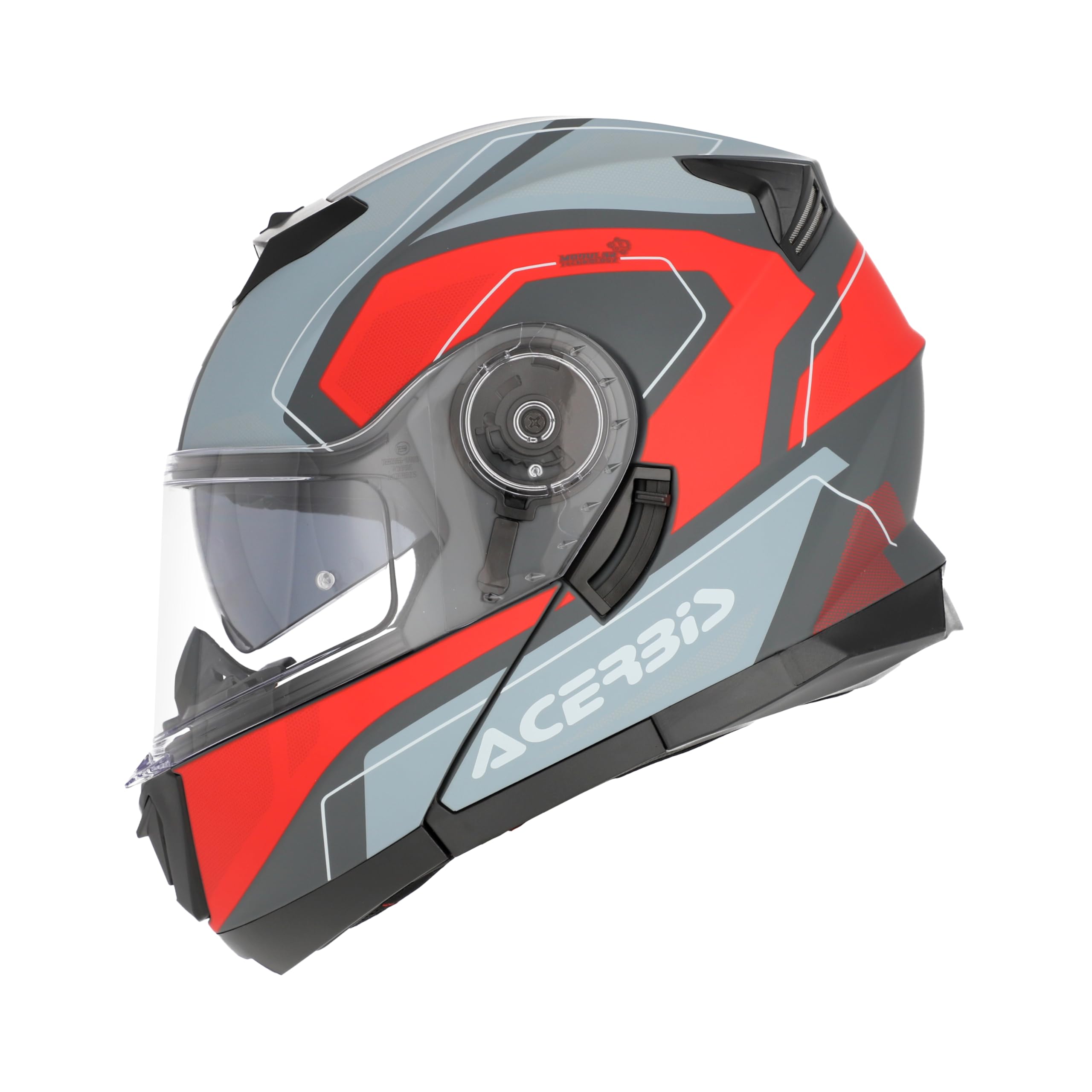 Casco Modular ACERBIS SEREL Rojo y Gris 22-06 (XL 61/62)