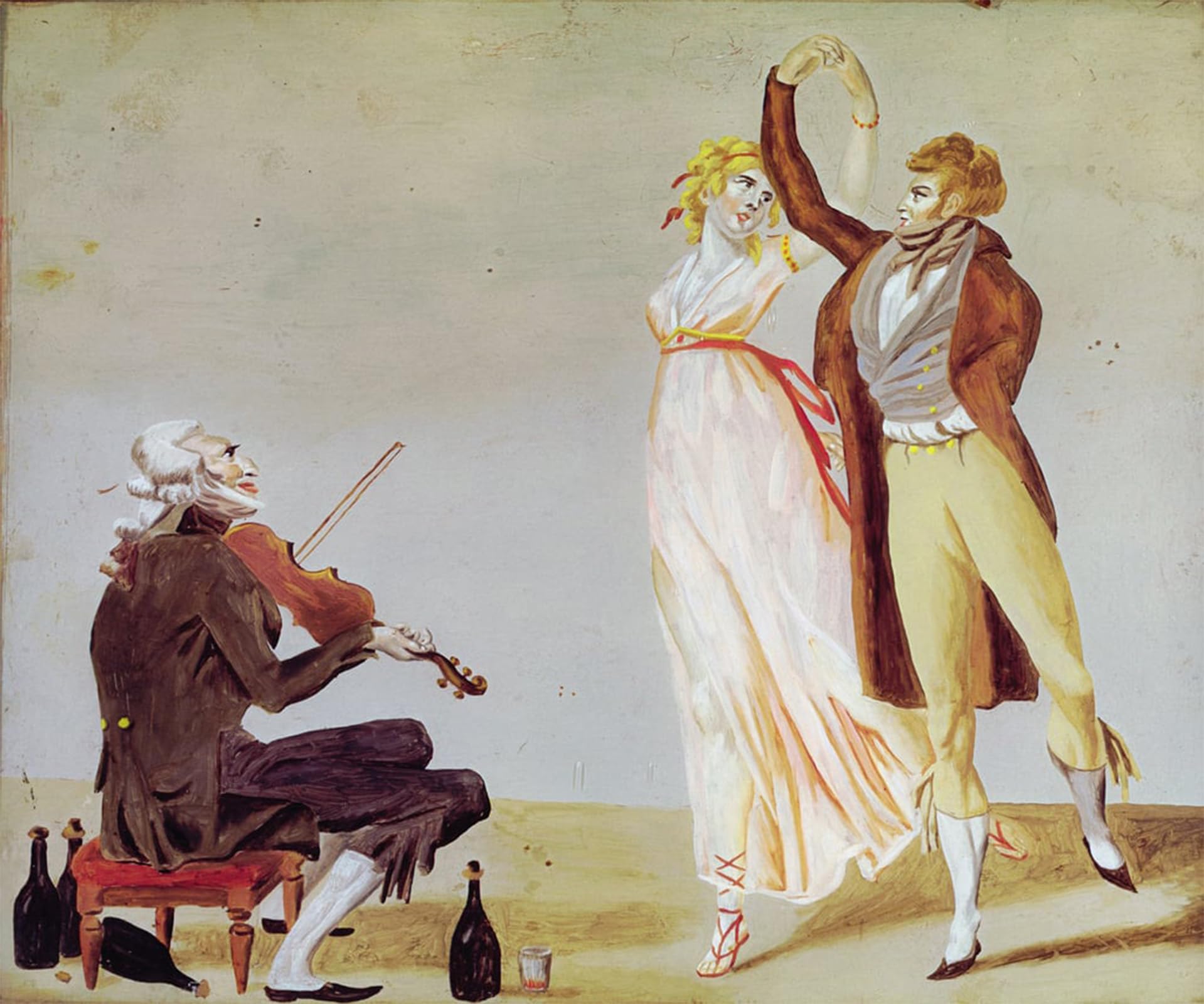 SERENDIPITP Abstract Painting Mural Print Picture Wall Decor Painting Merveilleuse and Incroyable with a Violinist by Louis Leopold Boilly Vintage Wall Artwork for Home Decor 60x90cm