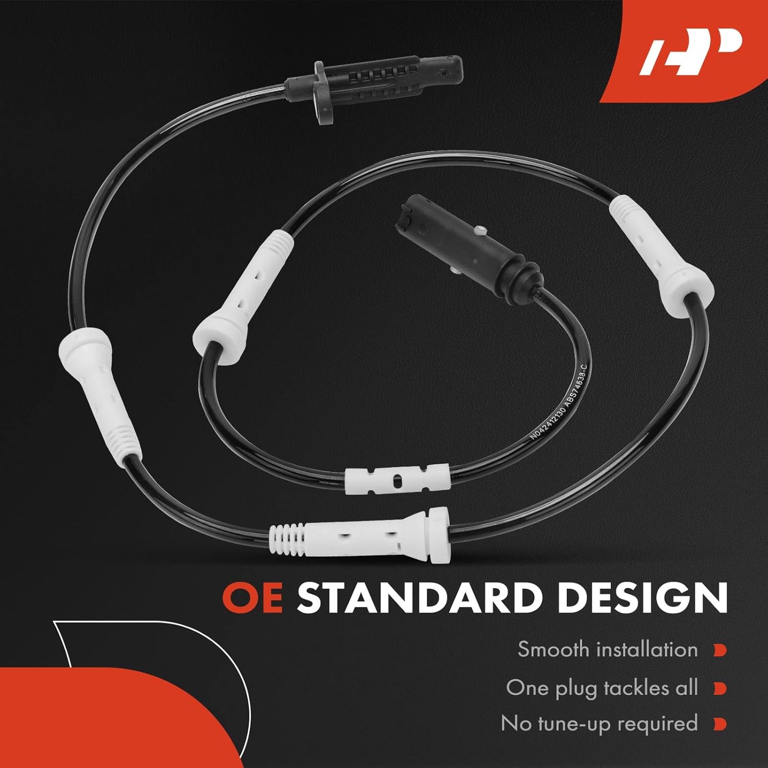 A-Premium Rear Side ABS Wheel Speed Sensor Compatible with BMW Models - 530e, 530i, 530i xDrive, 540i, 540i xDrive, 740i, 740i xDrive, 740e xDrive, 750i, 750i xDrive, M5, M550i xDrive - 2-PC Set