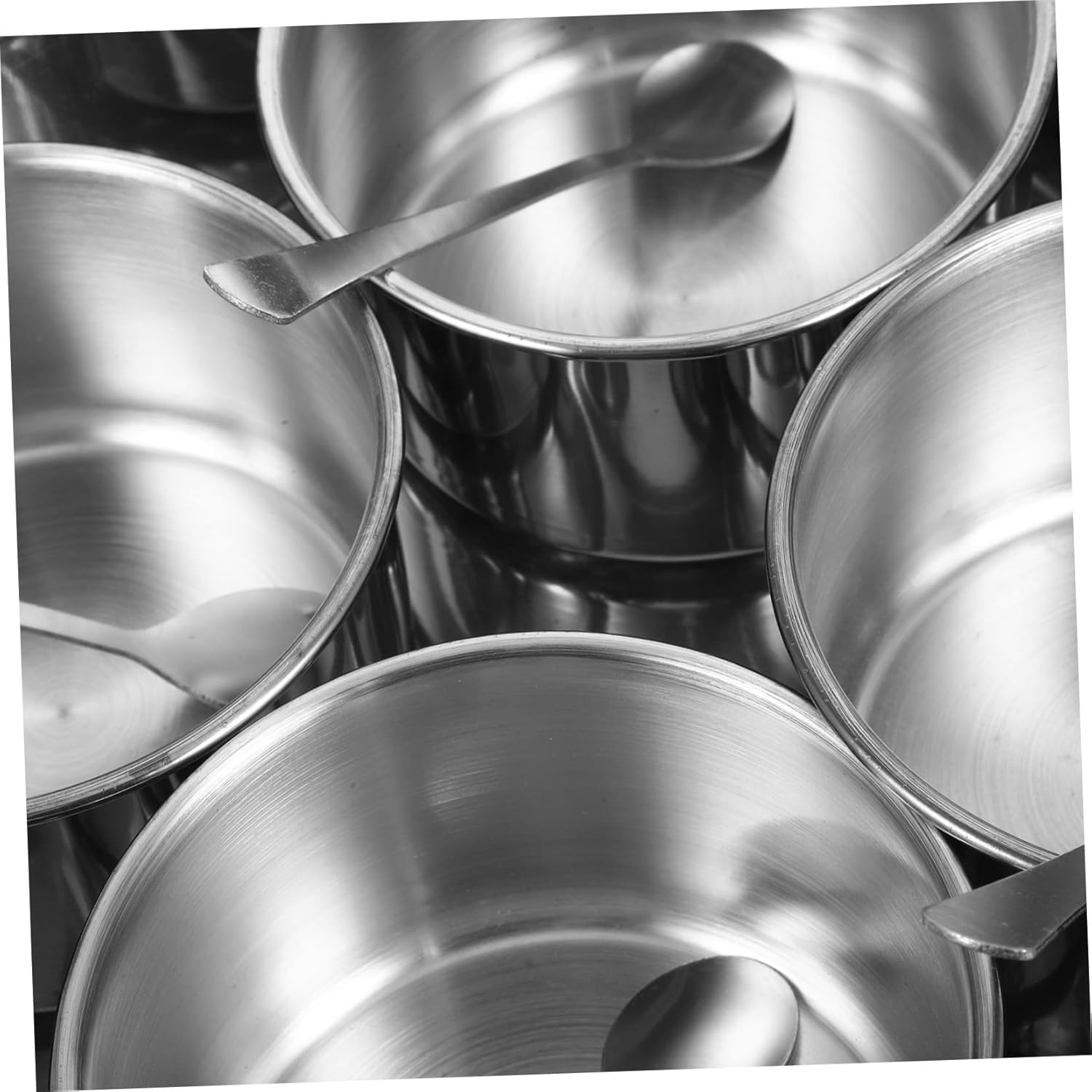 Luxshiny 1set Stainless Steel Spice Container Set Lid Compartment Seasoning Jar for Kitchen Storage Easy to Clean and Access Compact Design for Spices and Seasonings