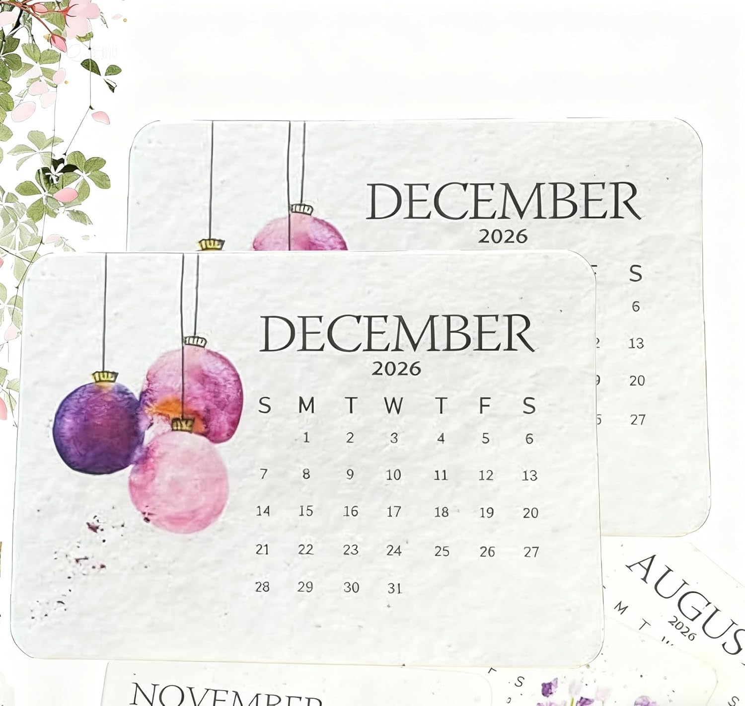 Plantable Seed Calendar 2026 – Eco Biodegradable Seed Paper Desk Planner, Seed Calendars 2026 Plantable with Jan-Dec Wildflower Planting Guide | Seed Calendar Gift for Garden Lovers (2pcs) Plantable Seed Calendar 2026 – Eco Biodegradable Seed Paper Desk Planner, Seed Calendars 2026 Plantable with Jan-Dec Wildflower Planting Guide | Seed Calendar Gift for Garden Lovers (2pcs)