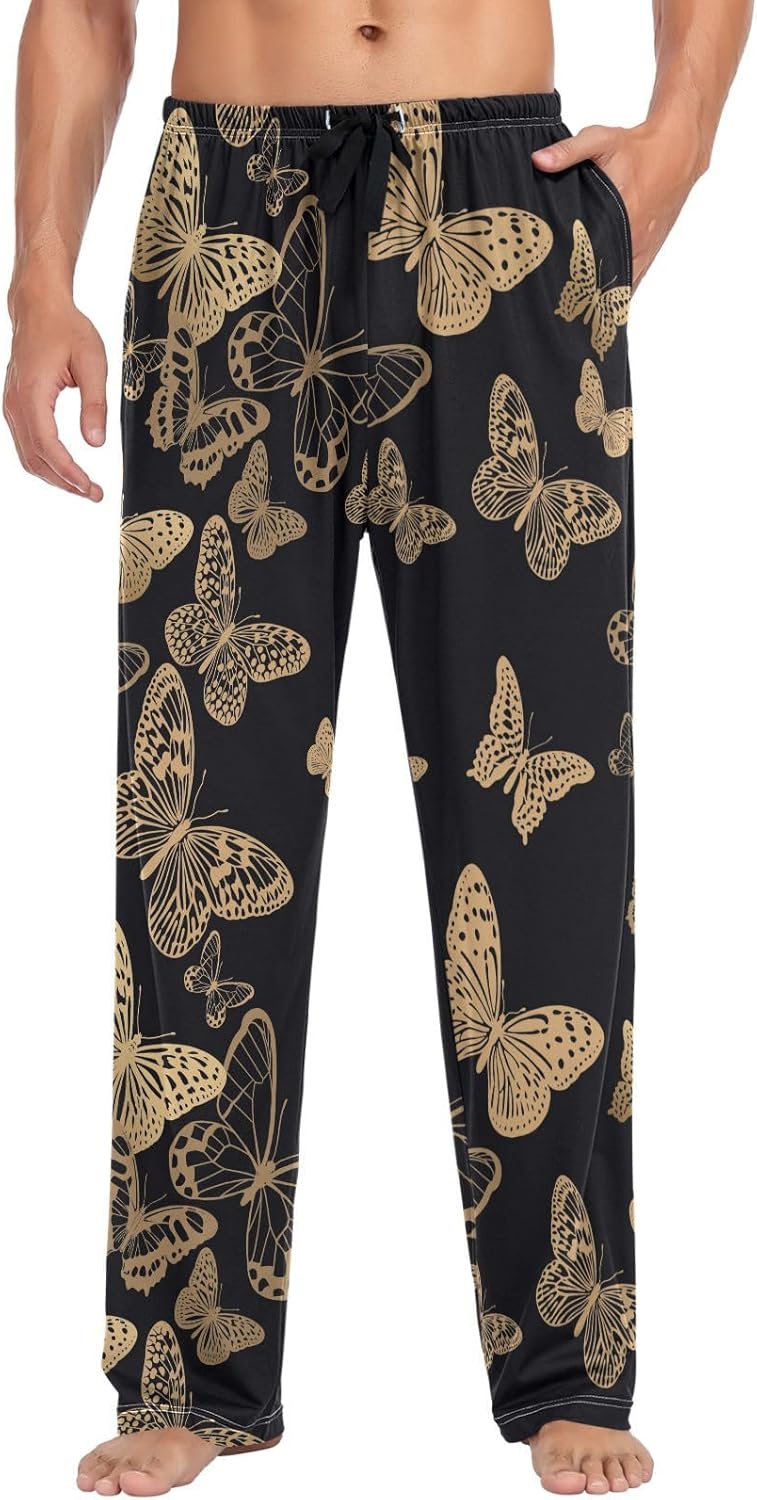 visesunny Men's Pajama Pants 100% Cotton Lounge Soft Warm Sleepwear Pants PJ Bottoms Drawstring and Pockets