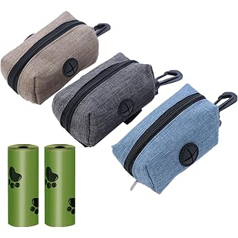 Dog Waste Bag Dispenser Dog Waste Bag Dispenser Dispenser for Dog Waste Bags Pack of 3 Dog Waste Bag Dispensers with 2 Rolls of Waste Bags for Dogs for Walking the Dog Running Hiking
