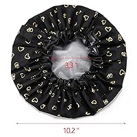 Vista 2 de Tbestmax 4 Piezas Gorros de Ducha Sombrero para Mujeres y Niñas, Gorro de Baño Reutilizable Impermeable Dobles Capas Impermeables