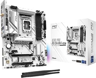 ASRock B760 Pro RSD4 WiFi ホワイト ATX マザーボード | 第14世代/第13世代/第12世代Intel対応 | DDR4 5333+ (OC) | WiFi 6E | 2.5G LAN | ホワイトデザイン | インストール済みI/Oシールド