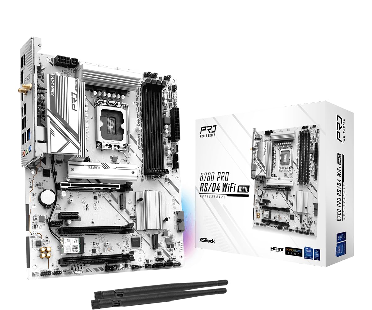Amazon.com: ASRock B760 Pro RSD4 WiFi White ATX Motherboard