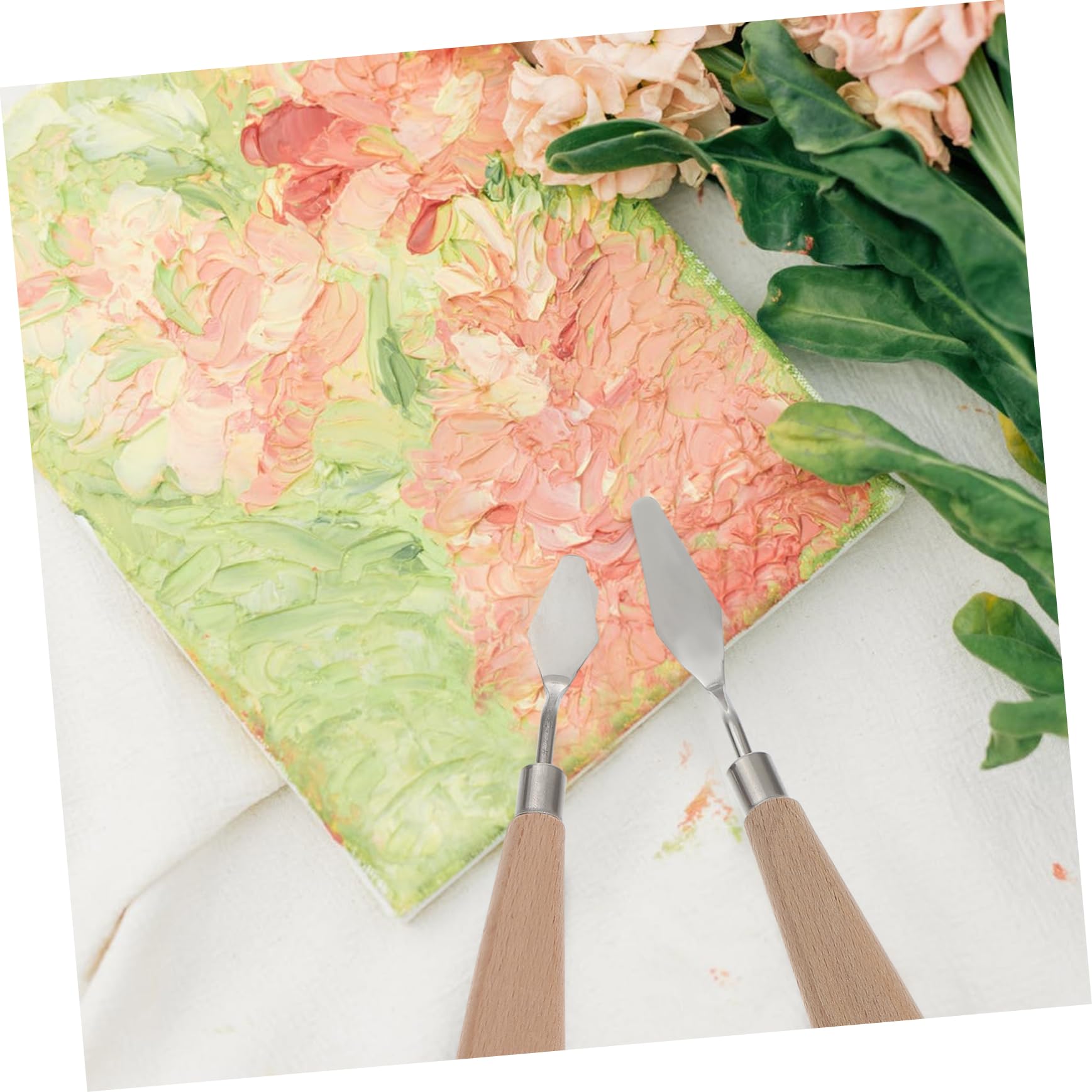 HAPINARY Artist Palette Knife Set 4pcs Plastic Spatula for Oil Painting Perfect for Canvas Mixed Media